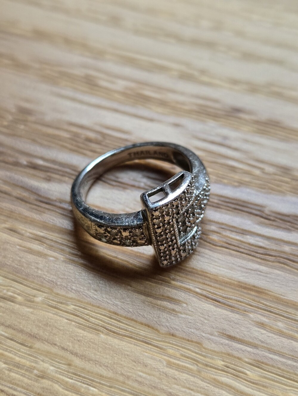 Silver Belt Buckle Ring